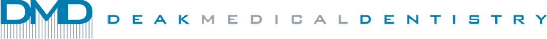 Blue DMD logo with clinic name