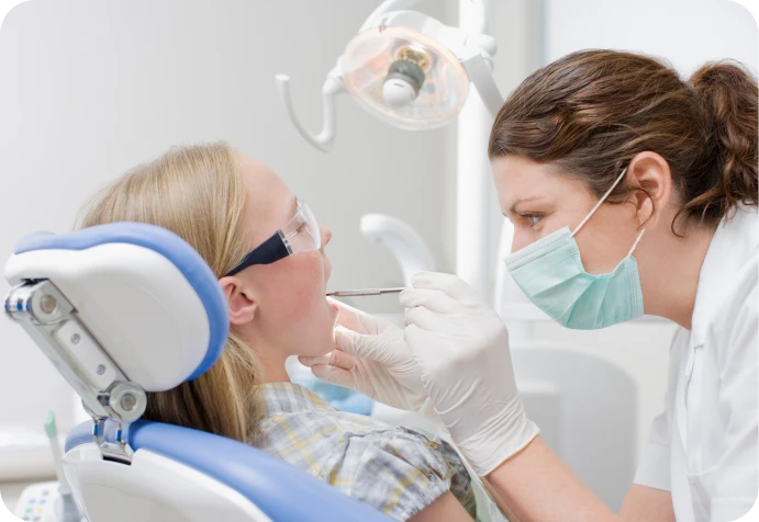 Man smiling at dentist's office